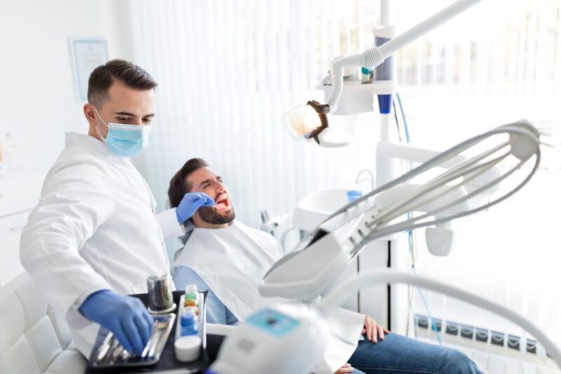 Dental implants performed on patient